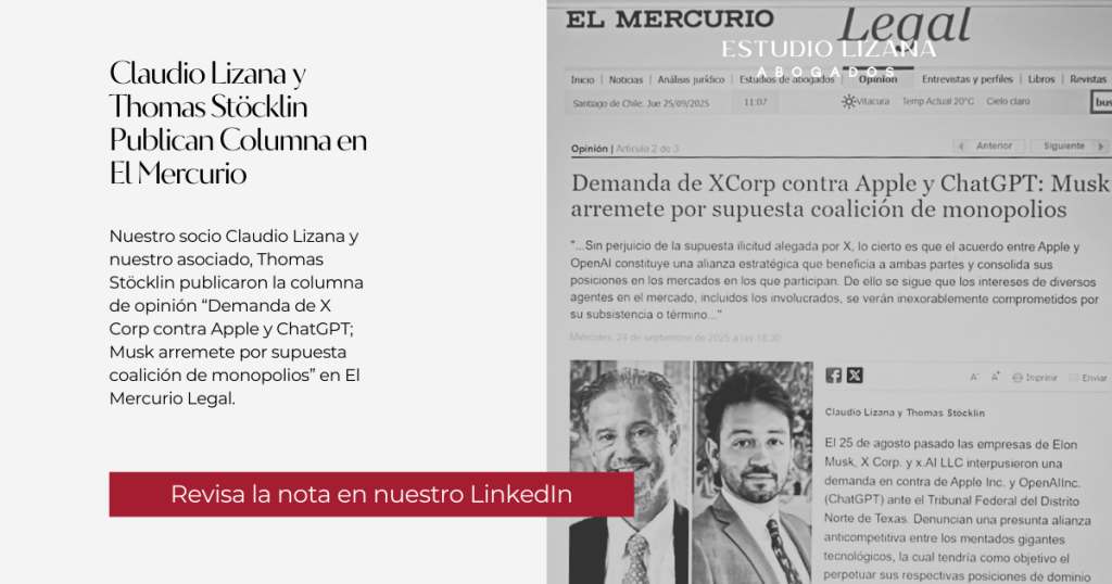Claudio Lizana y Thomas Stöcklin Publican Columna en El Mercurio