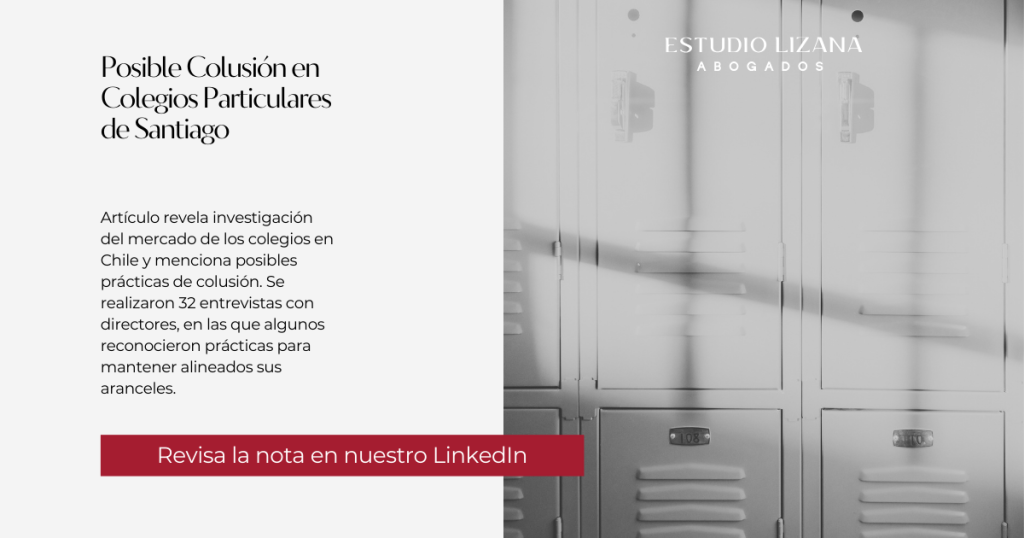 Posible colusión en colegios de Santiago